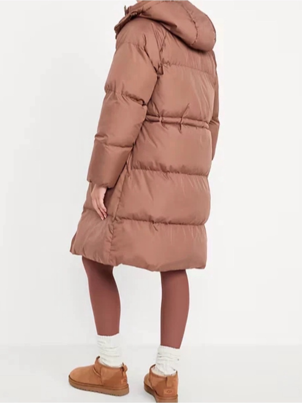 Old Navy Long Puffer Coat with Hood - Picture 2 of 3